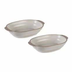 Ladelle Auflaufform Oval 2er Pack Clyde Kokosnuss