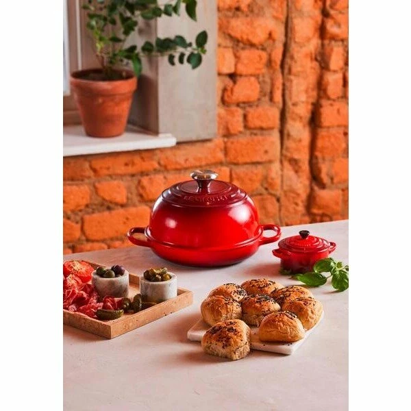 Le Creuset Brot Bräter 25 Cm Signature Kirschrot – Bild 2