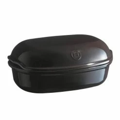 Emile Henry Brotbackform 34x21 Cm Artisan Kohle