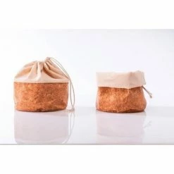 Nuts Innovations AG Brotkorb / Sack Mit Kordel Größe L 24cm Kork/beige