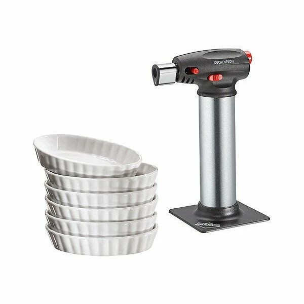 Küchenprofi Creme-Brulee-Set 7-tlg. 6 Schälchen Und Brenner