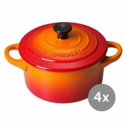 Le Creuset Mini Cocotte 4er Set Ofenrot